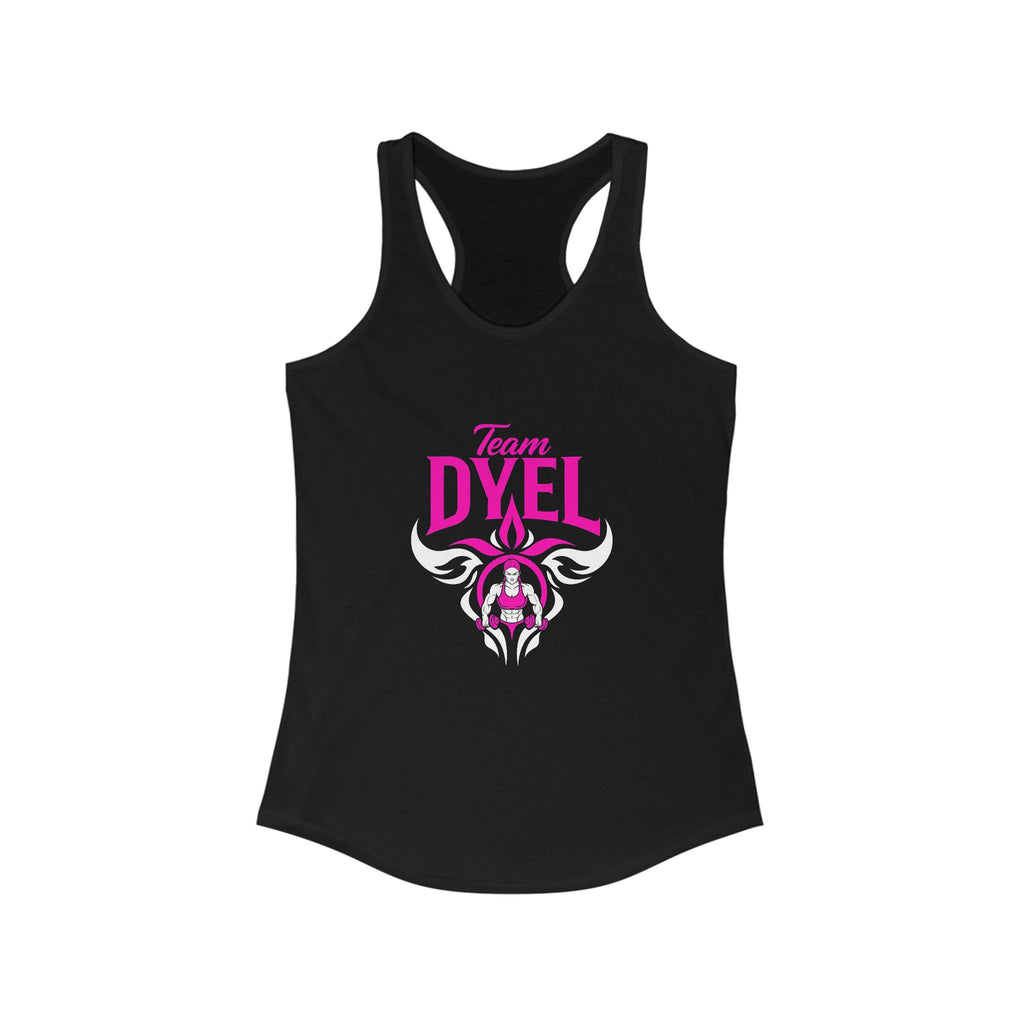 team DYEL pink tank top