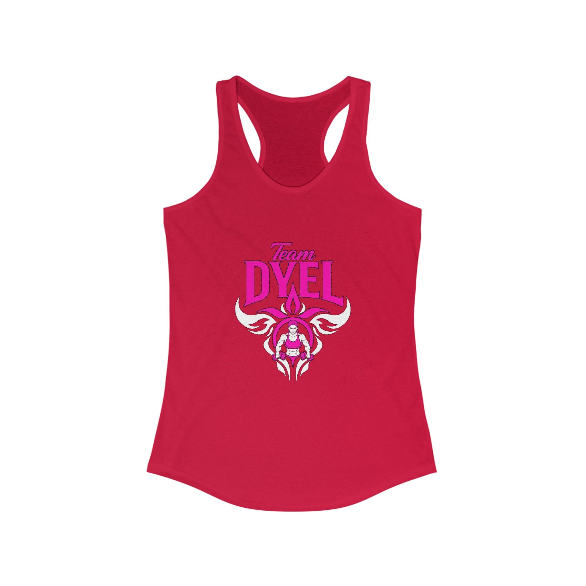 team DYEL pink tank top
