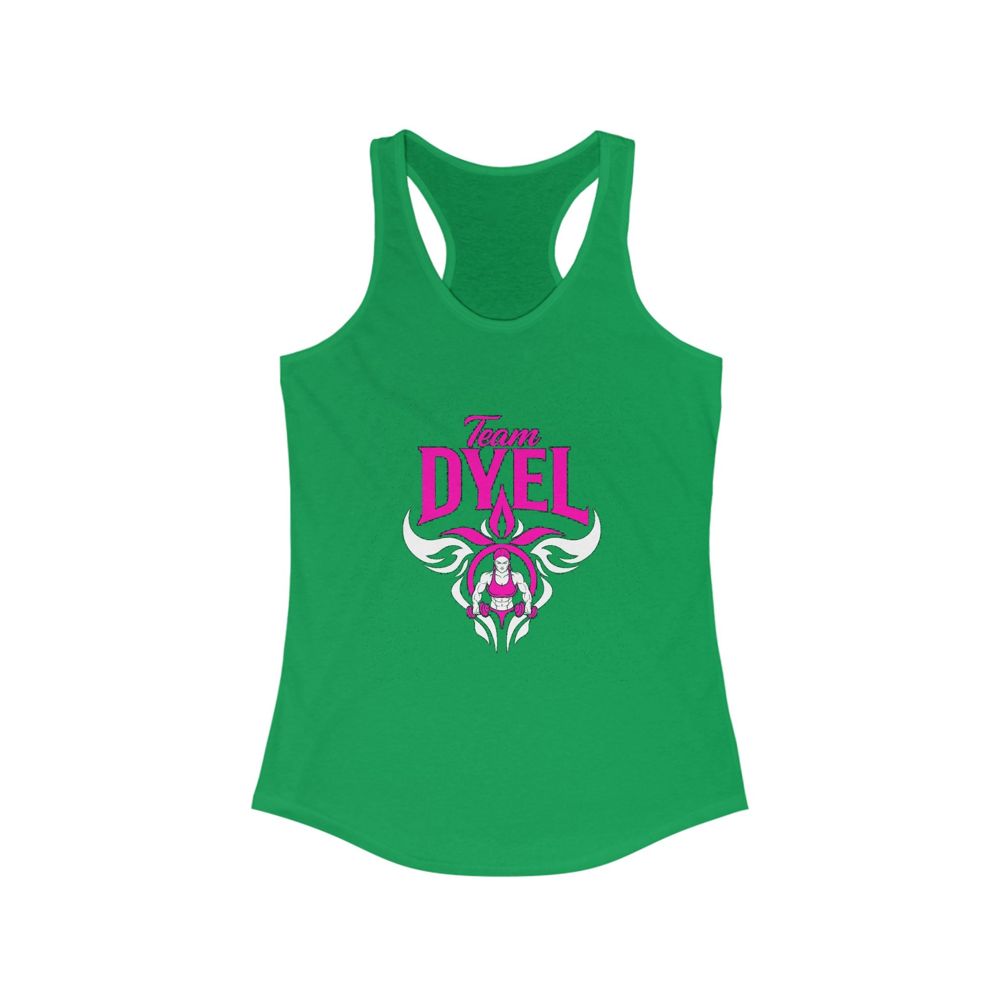 team DYEL pink tank top